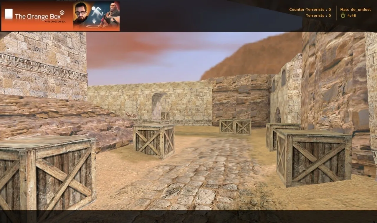 Скриншот Карта de_undust для CS 1.6 - Тактические преимущества и особенности