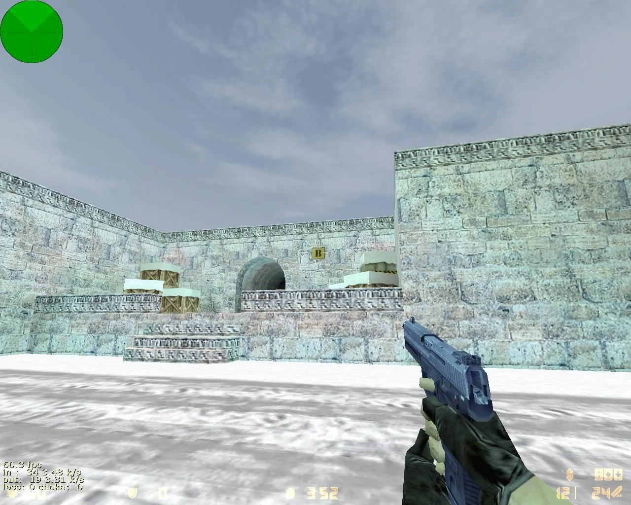 Скриншот  de_snow_dust - Зимняя Карта для CS 1.6: Тактика и Оптимизация