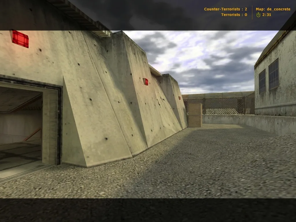 Скриншот de_concrete для CS 1.6: точки, маршруты, .nav для ботов и оптимизация wpoly/epoly