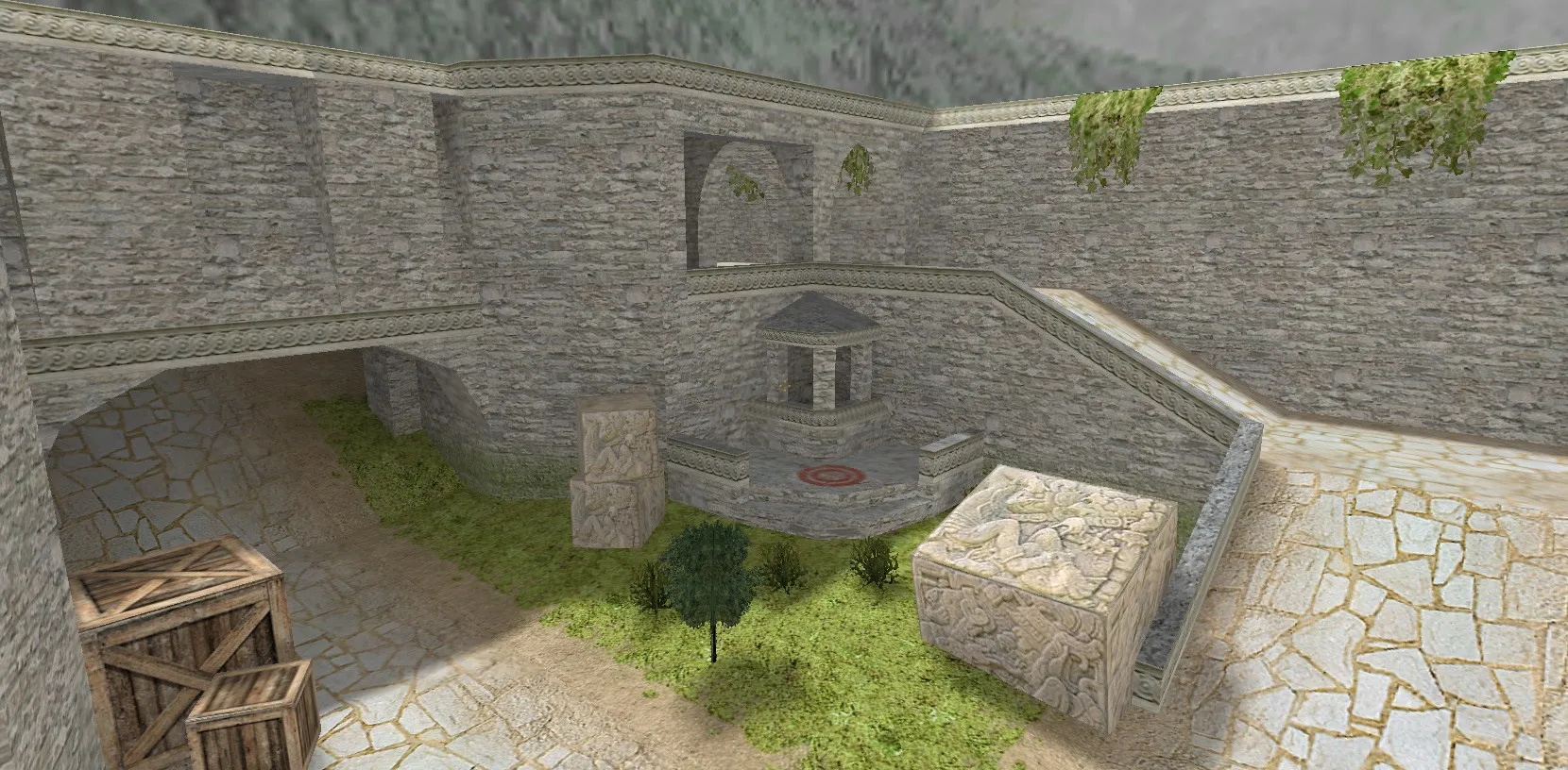 Скриншот  de_aztec23_beta2 — DE карта для CS 1.6: точки, .nav, баланс сторон, оптимизация wpoly/epoly