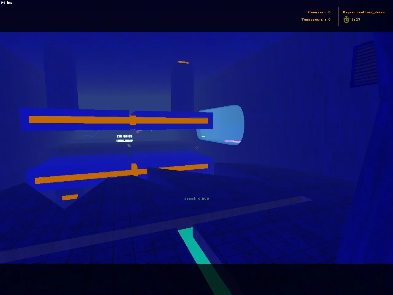 Скриншот  deathrun_dream для CS 1.6: карта deathrun, .nav для ботов, точки за ct/tt, оптимизация и настройка
