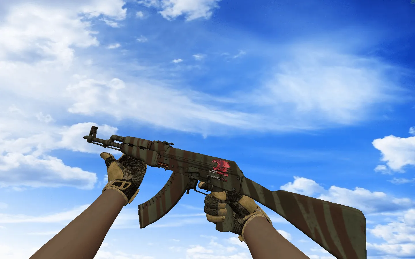 Скриншот Пак оружия CS 1.6 «Засуха» со спортивными перчатками: АК-47, AWP, M4A4, ножи и скины под руку