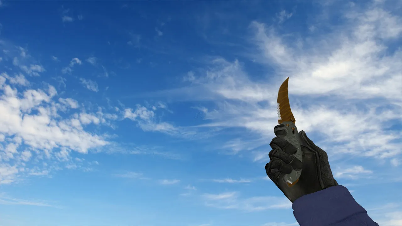 Скриншот Flip Knife Golden модель v_knife_flipg для CS 1.6: осмотр, звуки, текстуры и анимации