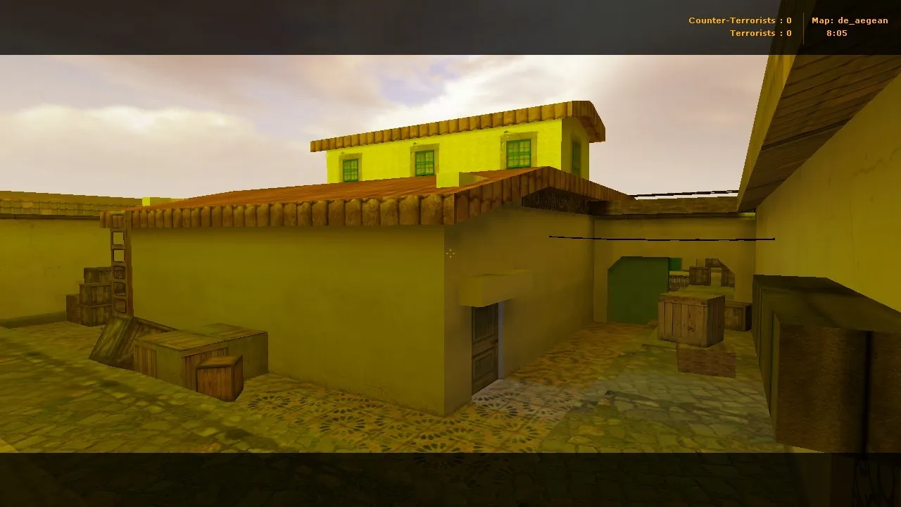 Скриншот de_aegean карта для CS 1.6: баланс сторон, точки, .nav для ботов, оптимизация wpoly/epoly