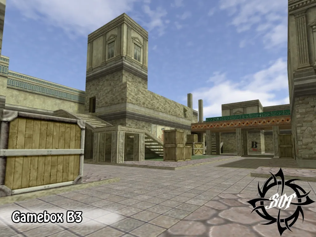 Скриншот  de_gamebox_b3 для CS 1.6: обзор карты, точки, тактики CT/T, оптимизация и советы по установке