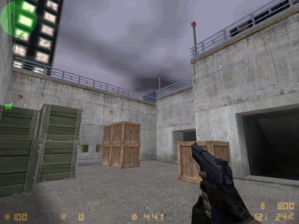 Скриншот de_boxyard для CS 1.6: тактика, точки, .nav и оптимизация карты