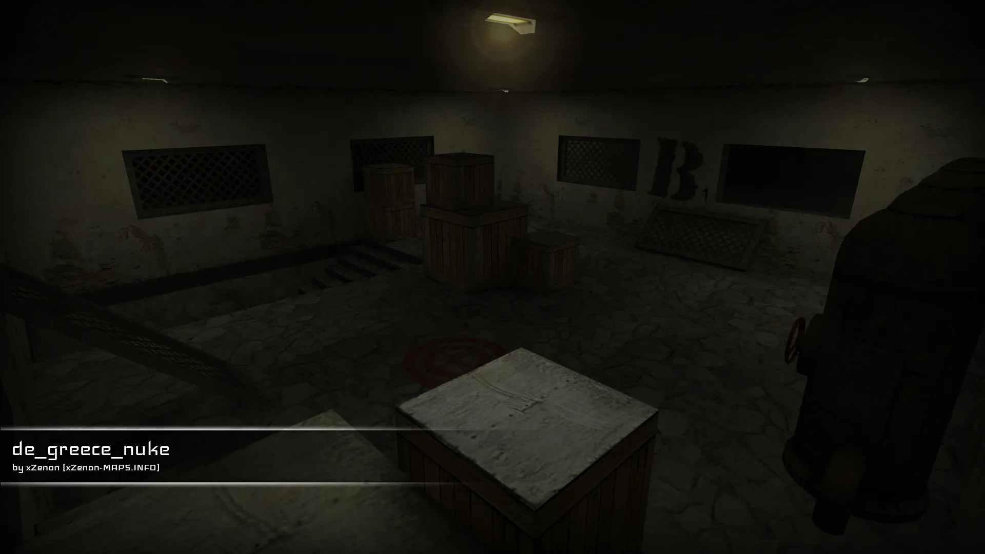 Скриншот  Карта de_greece_nuke_b3 для CS 1.6: точки, маршруты, .nav для ботов и оптимизация wpoly/epoly