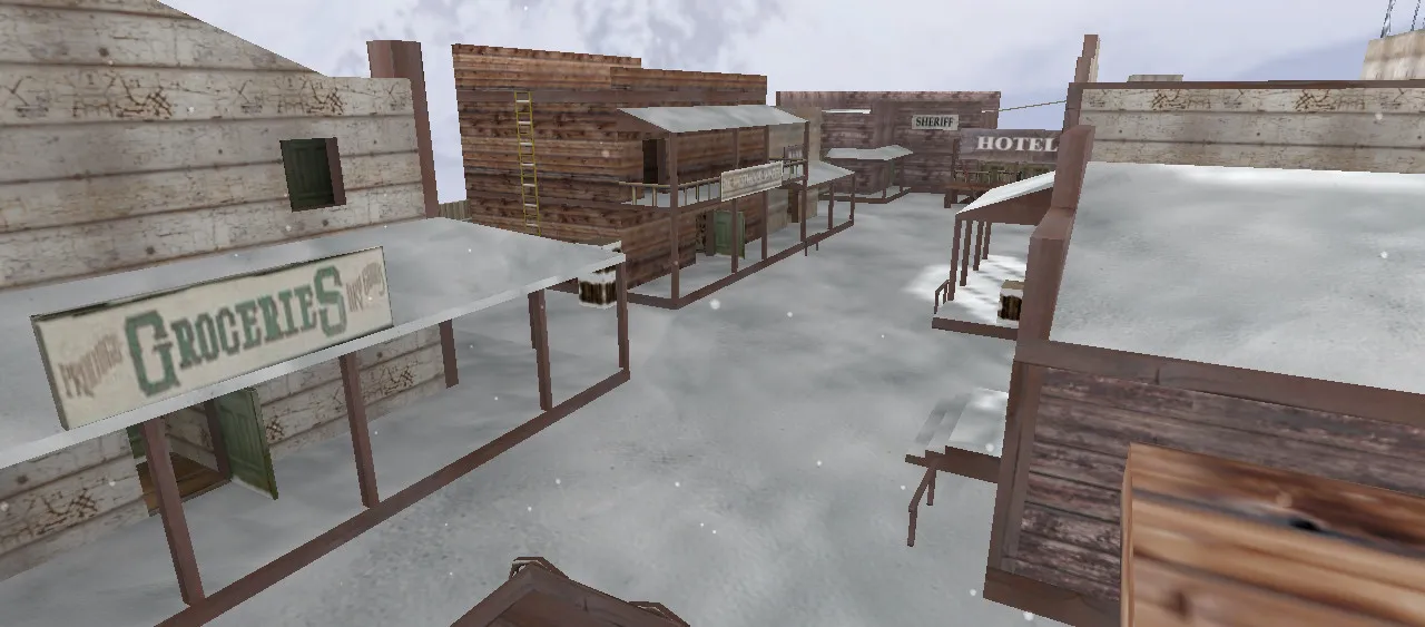 Скриншот  Карта de_westwood_winter для CS 1.6: тактика и особенности