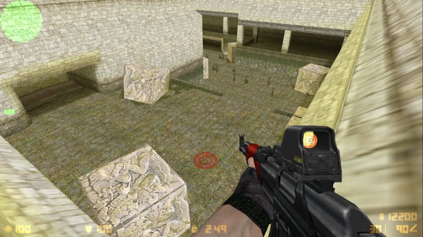 Скриншот de_aztec2014 карта для CS 1.6: тактики, точки, nav для ботов, оптимизация wpoly/epoly