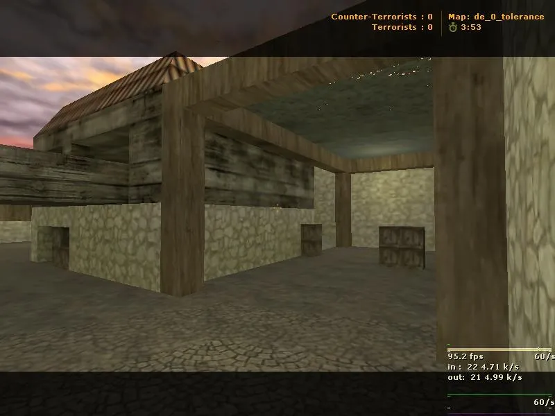 Скриншот  Карта de_0_tolerance для CS 1.6: точки, тактика за Т и за КТ, настройка сервера и ботов