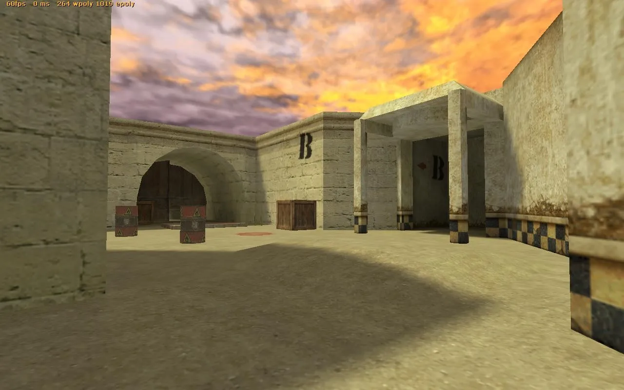 Скриншот Карта de_dually для CS 1.6: тактика за Т и КТ, точки, .nav для ботов и оптимизация wpoly/epoly