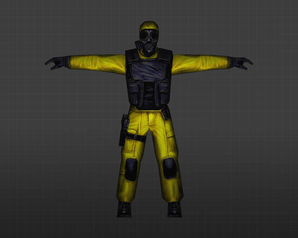 Скриншот Модель «Желтый спецназ» для CS 1.6 - уникальный скин для игроков