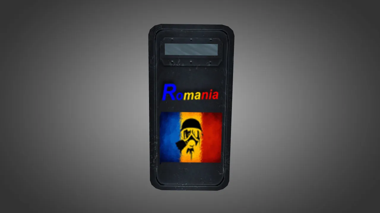 Скриншот Модель «Romania Shield» для CS 1.6: v_/p_/w_ файлы, звуки, анимация осмотра и текстуры