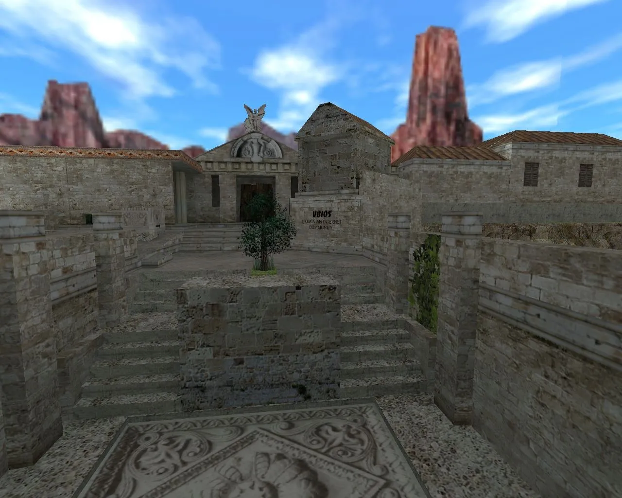 Скриншот  Карта de_acropol для CS 1.6: точки, тактика за Т и КТ, оптимизация wpoly/epoly, .nav для ботов