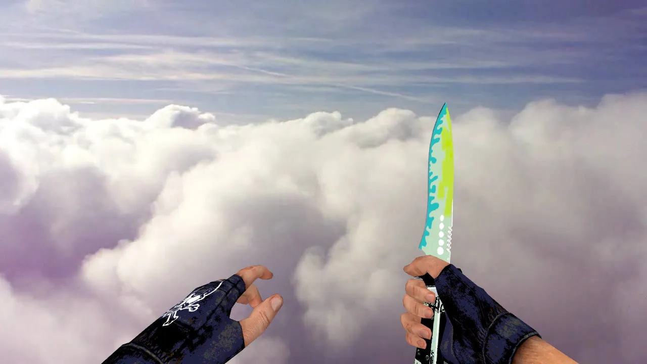 Скриншот Модель «Knife White» v_knife для CS 1.6: звуки, анимация осмотра, качество текстур