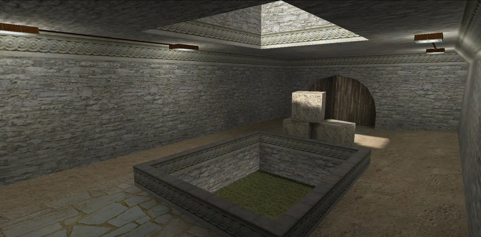 Скриншот de_aztecbridge для CS 1.6: точки, маршруты, .nav и оптимизация wpoly/epoly