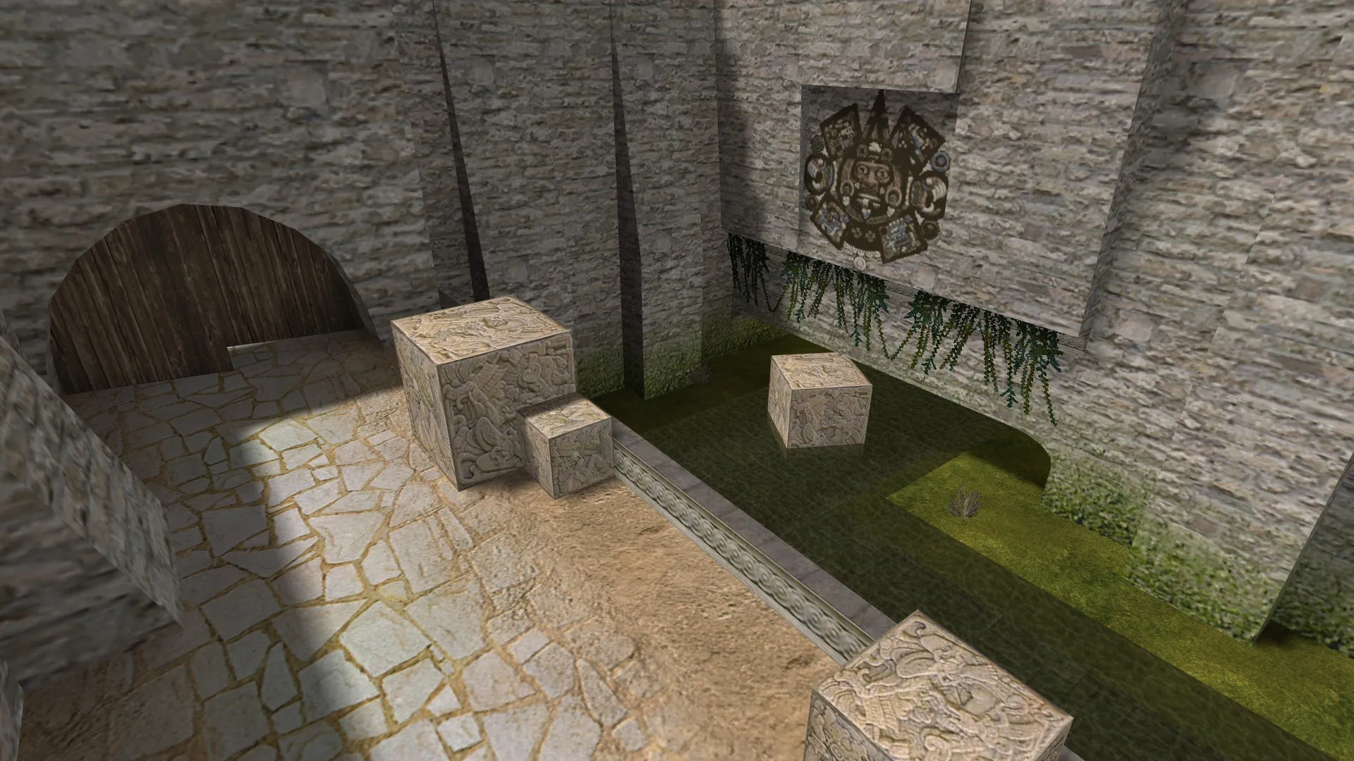 Скриншот  de_aztec828 для CS 1.6: обзор карты, точки, баланс сторон, .nav и оптимизация wpoly/epoly