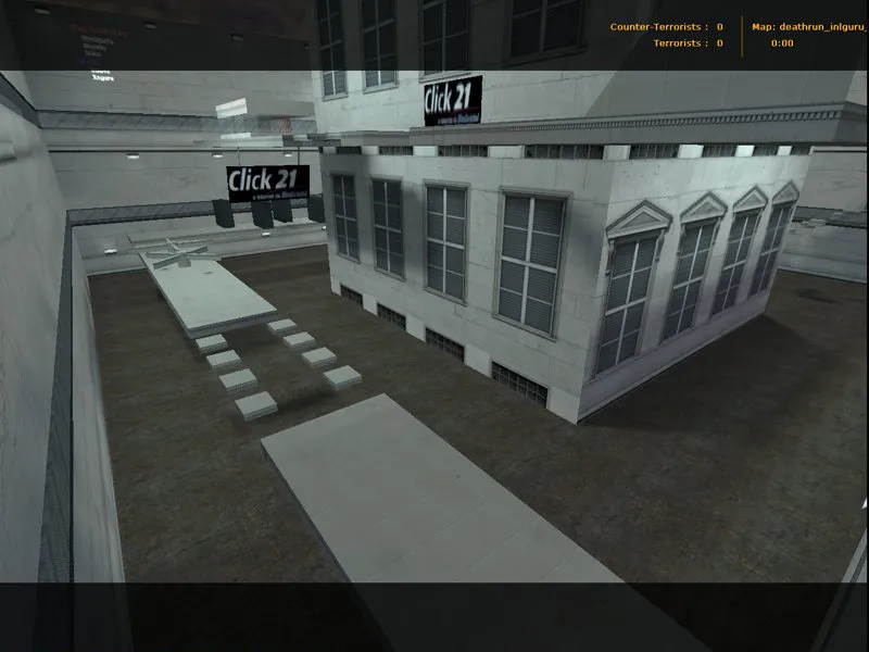 Скриншот  deathrun_inlguru_click21 для CS 1.6: карта deathrun, точки, раунды и настройка под сервер