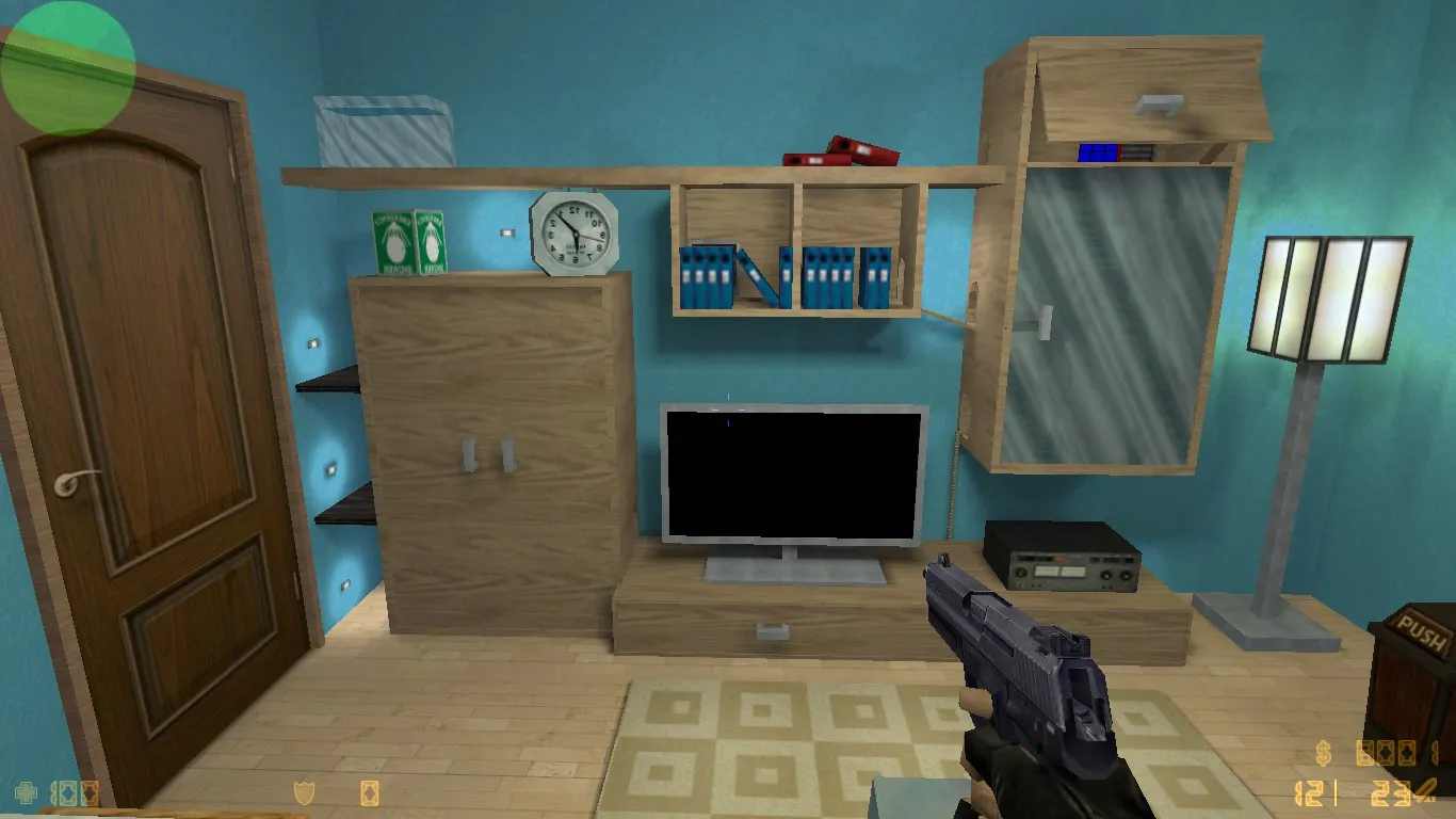 Скриншот de_bedroom_rats — DE карта для CS 1.6 с точками под А и В, оптимизацией wpoly/epoly и .nav под ботов