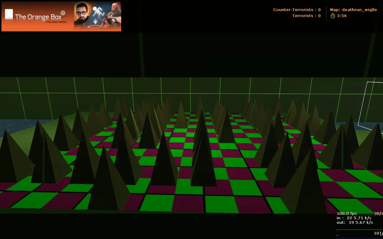 Скриншот  deathrun_wiglle для CS 1.6: карта deathrun, точки, тайминги и настройка сервера без лишней возни