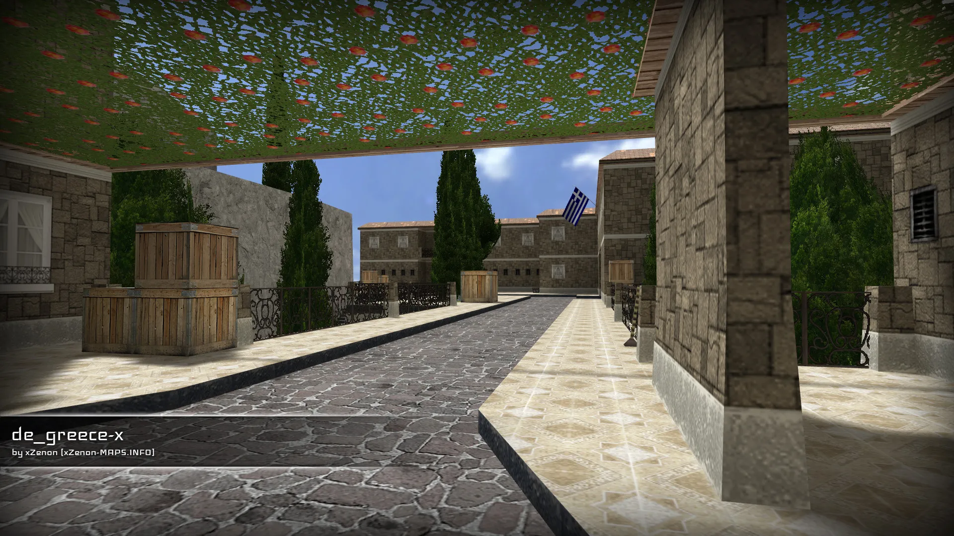 Скриншот  de_greece-x_b1 для CS 1.6: карта, навигация ботов, оптимизация и тактика за стороны