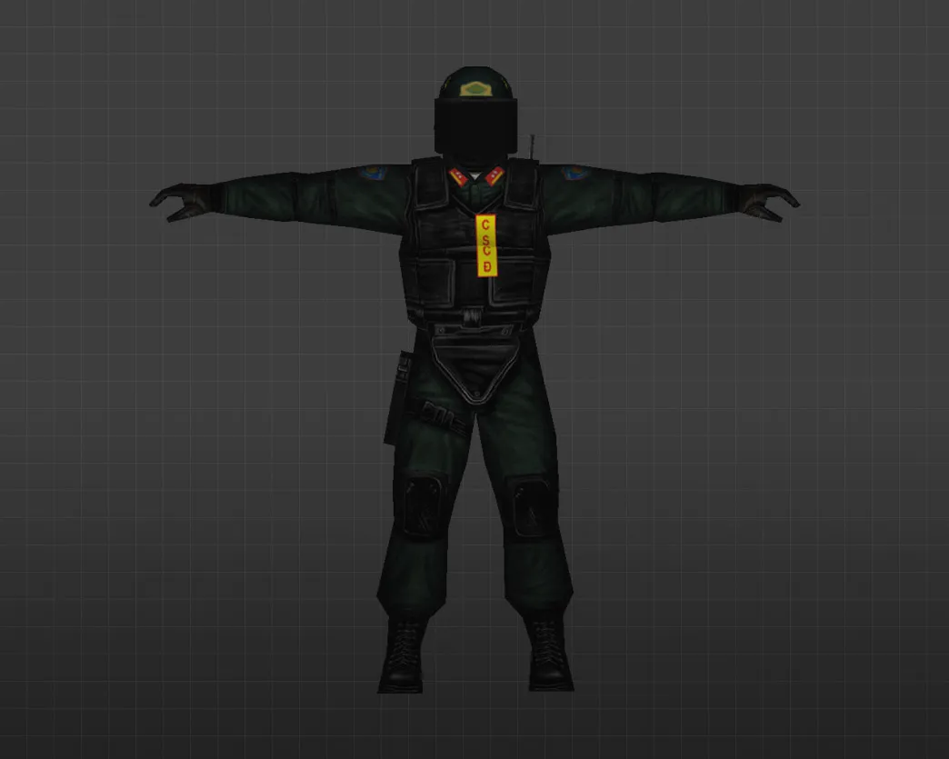 Скриншот Модель «Блестящий шлем» для CS 1.6 - Уникальный скин солдата