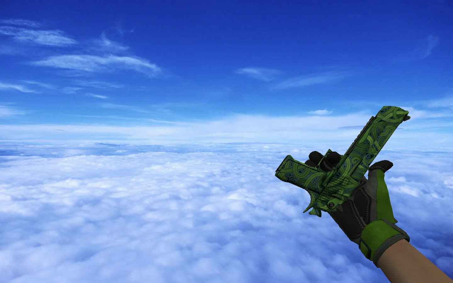 Скриншот Пак скинов с ★ Перчатками спецназа | Изумрудная сеть для CS 1.6: АК-47, AWP, Deagle, Glock, M4A4, USP-S, керамбит и анимации