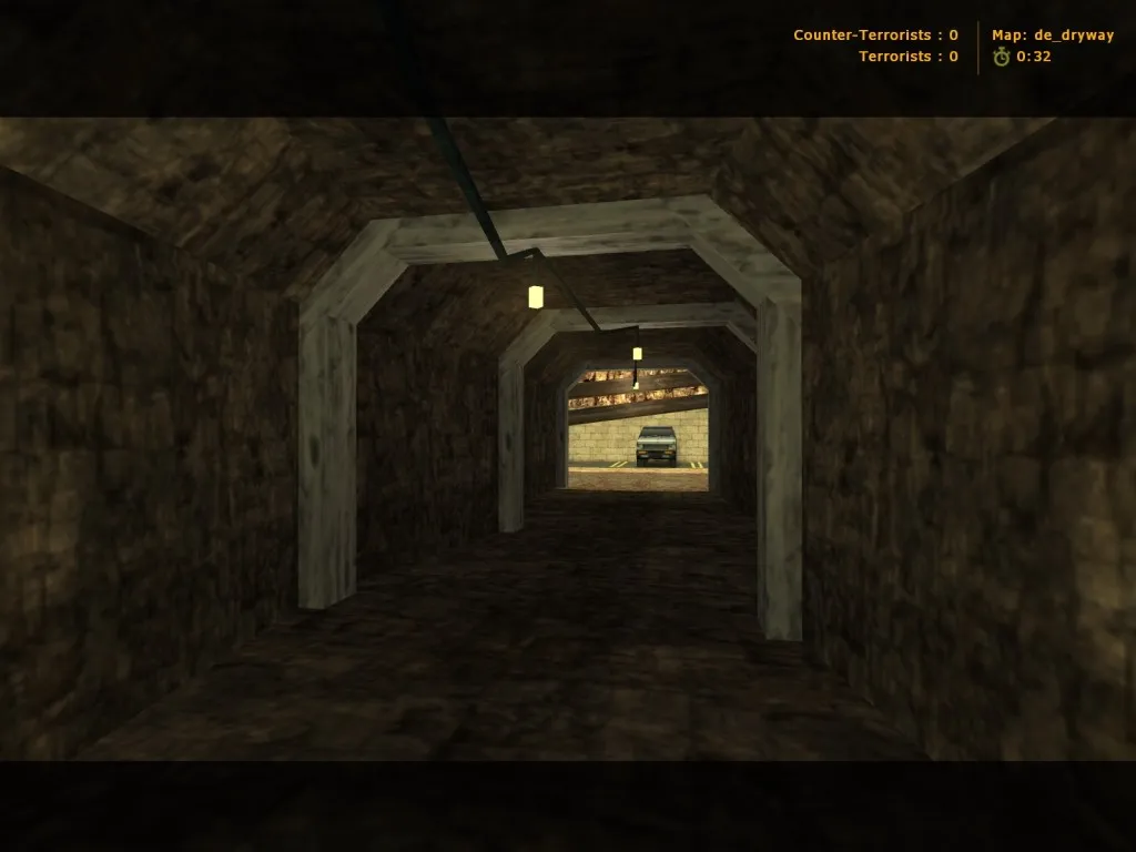 Скриншот  de_dryway_original для CS 1.6 — карта DE с боевыми точками, балансом сторон и оптимизацией под FPS