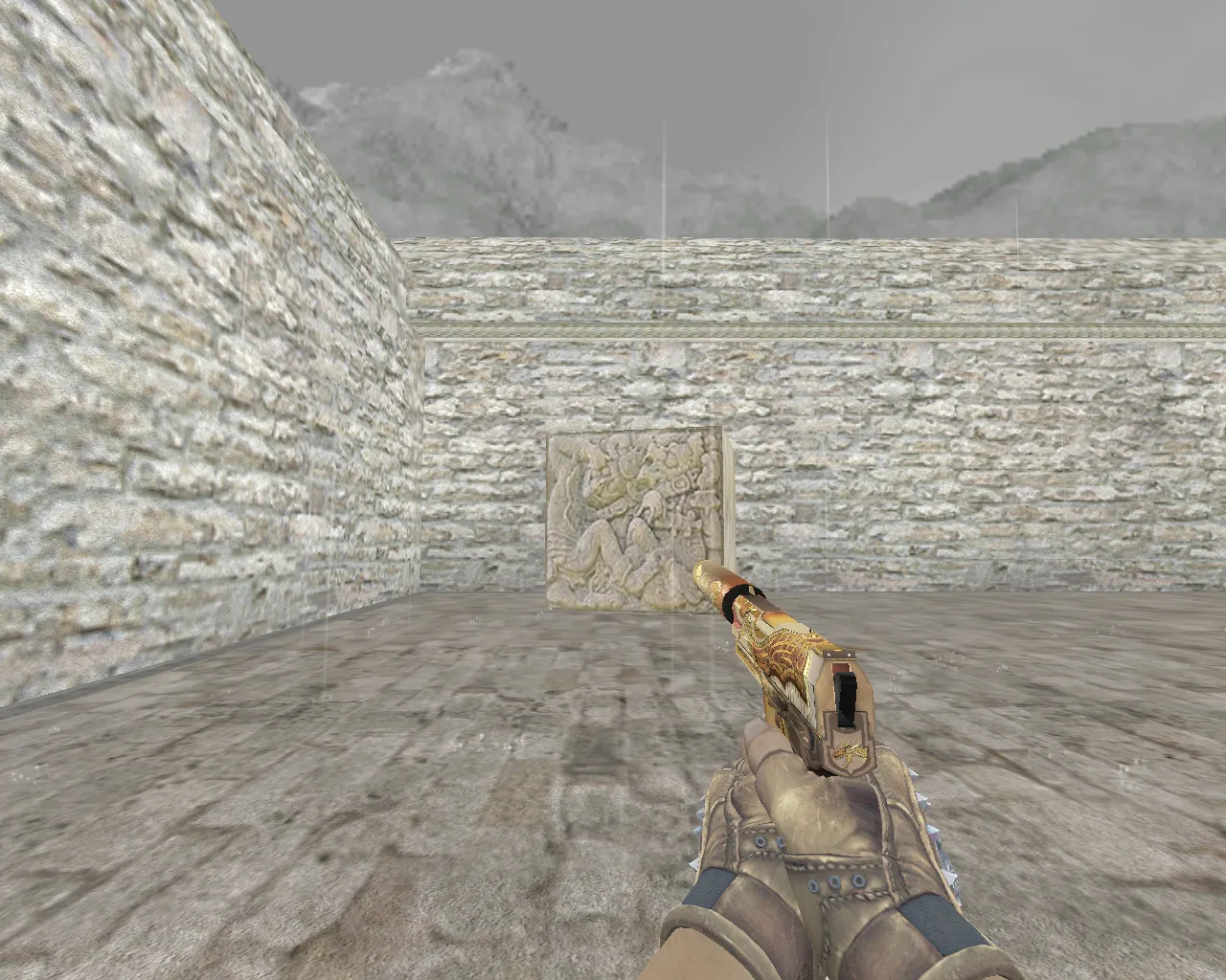 Скриншот USP «Драгон Лор» и перчатки «Бладхаунд | Бронза» для CS 1.6