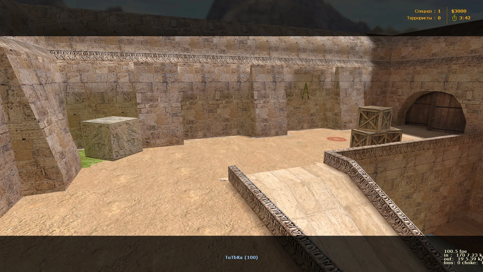 Скриншот  de_dus2tec — DE карта для CS 1.6: ацтек + dust2 план, точки для Т/КТ, .nav и оптимизация