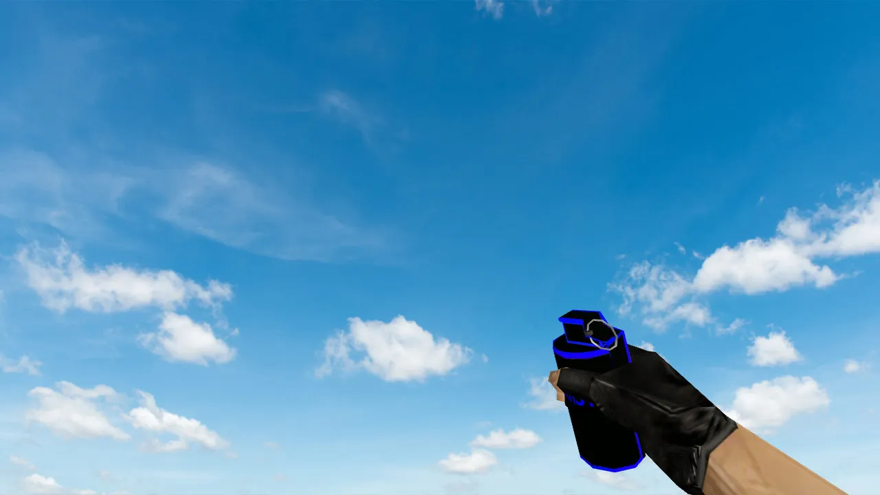 Скриншот Модель «TRON Legacy Grenades» для CS 1.6: v_, p_, w_ гранат, звуки, анимация осмотра и качество текстур