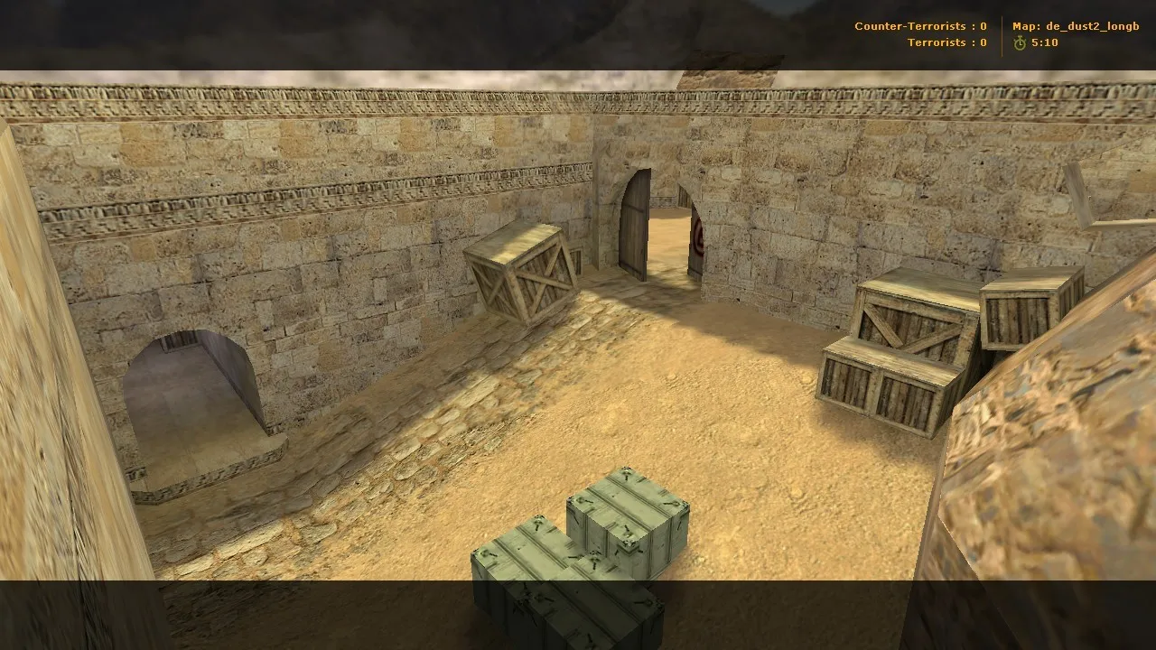 Скриншот Карта de_dust2_longb для CS 1.6: точки, раскидки, тактики и оптимизация под FPS