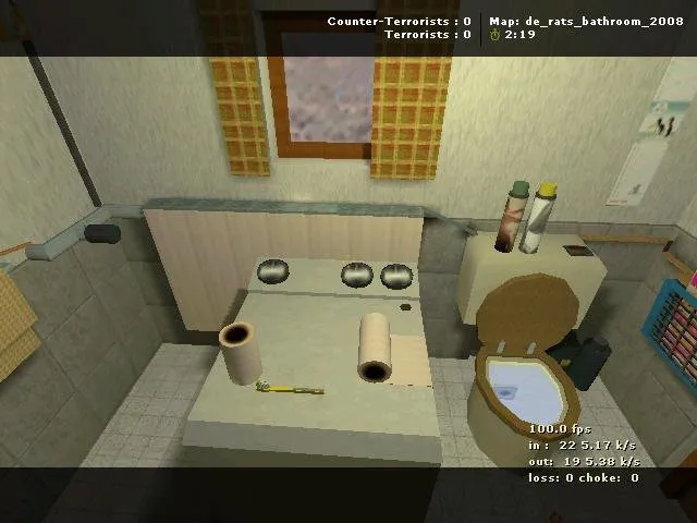 Скриншот  Карта de_rats_bathroom_2008 для CS 1.6 - Скачать и Играйте