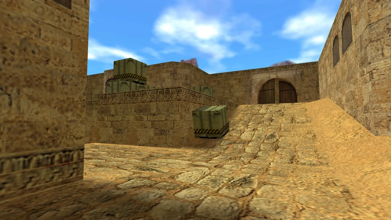 Скриншот  Карта de_dust2_2018 для CS 1.6: баланс сторон, точки, .nav и оптимизация wpoly/epoly