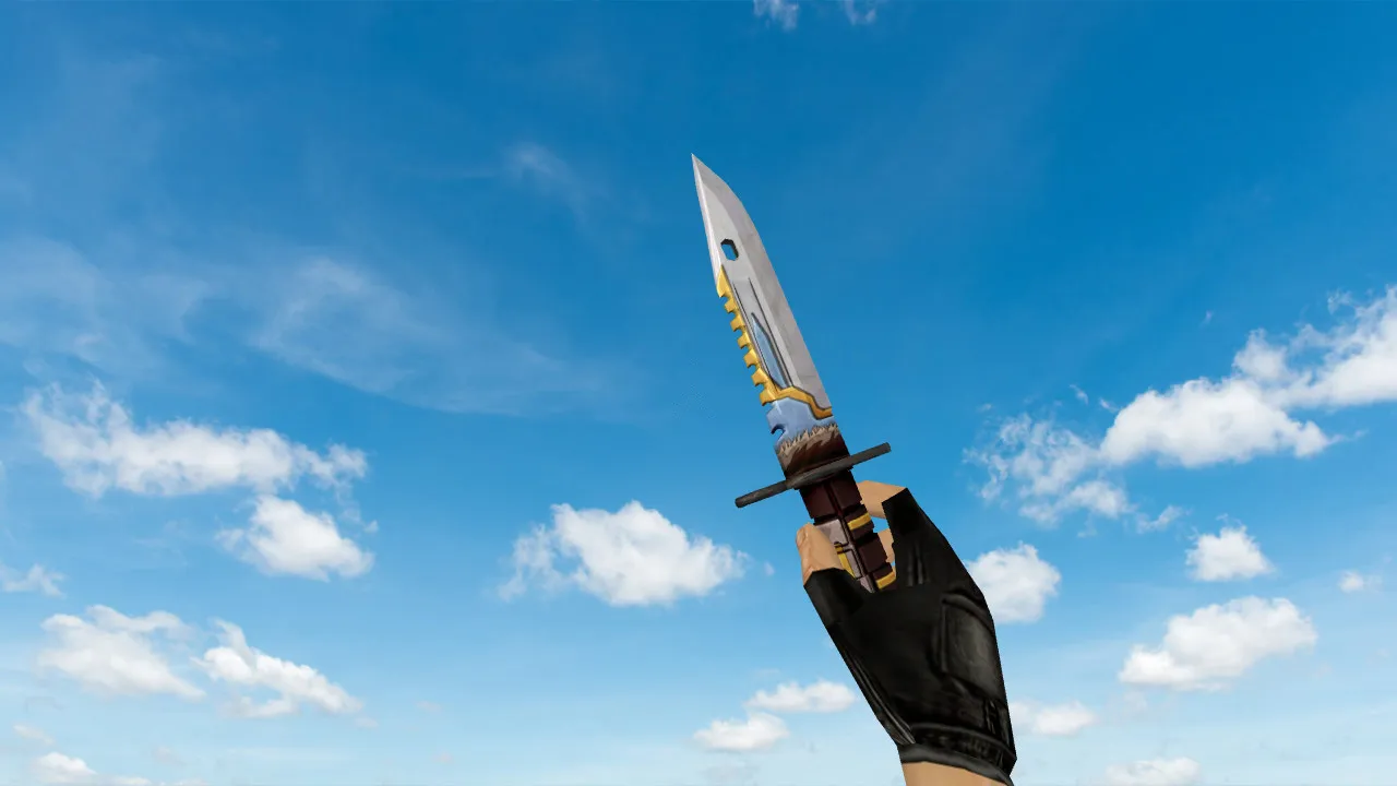 Скриншот Модель ножа «M9 Bayonet Taruk Clan» v_ для CS 1.6: звуки, анимация осмотра и качество текстур