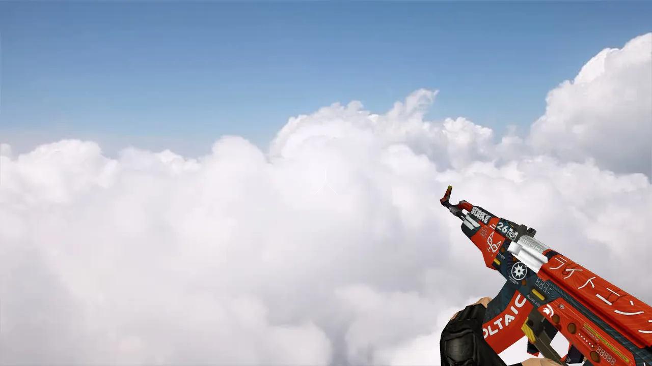 Скриншот Default AK-47 Bloodsport v_ и p_ модели для CS 1.6: анимация осмотра, звуки, текстуры и настройка