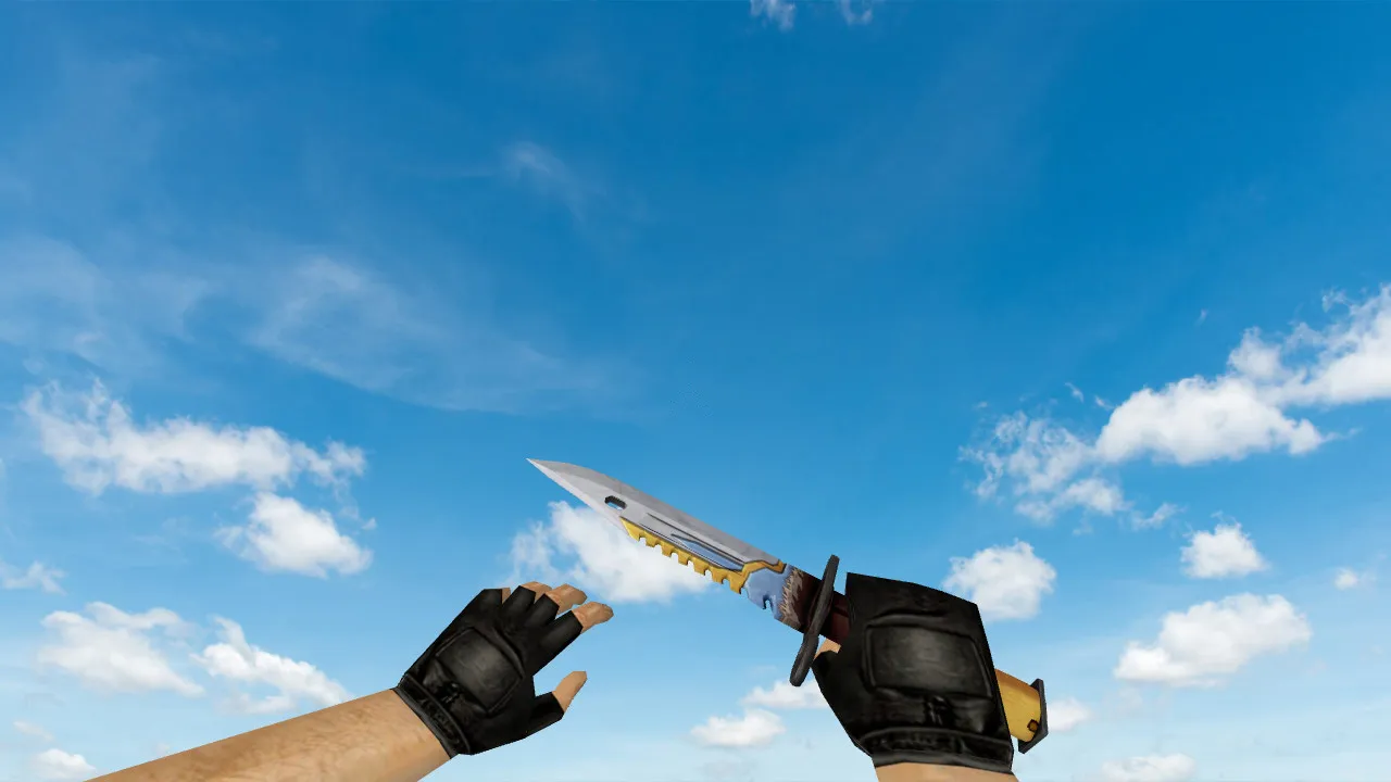 Скриншот Модель ножа «M9 Bayonet Taruk Clan» v_ для CS 1.6: звуки, анимация осмотра и качество текстур