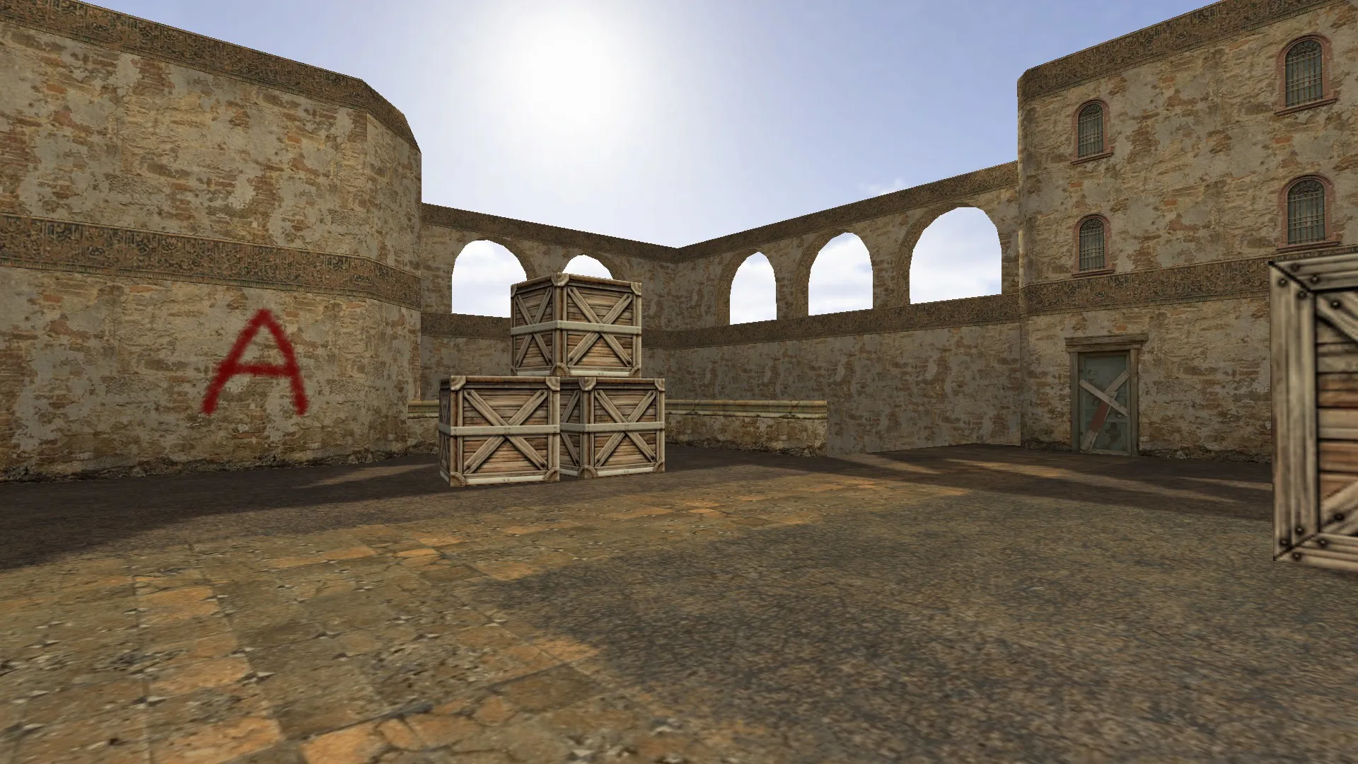 Скриншот  de_duna для CS 1.6 — карта, точки, маршруты и настройка ботов под .nav