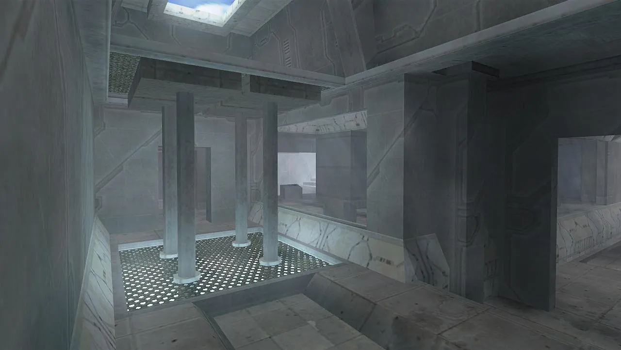 Скриншот  Карта deathrun_whitish для CS 1.6: точки, тайминги, .nav и оптимизация wpoly/epoly