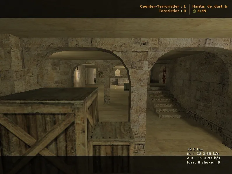 Скриншот  de_dust_tr для CS 1.6: тактика за терроров и спецточки, .nav для ботов, оптимизация карты