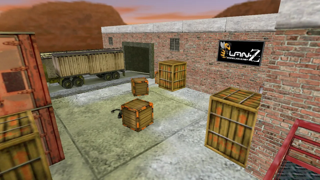 Скриншот  Карта de_lan-z для CS 1.6 - Тактические особенности и оптимизация