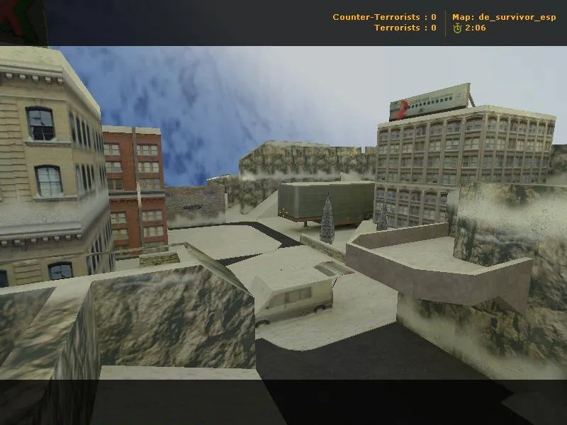 Скриншот Карта de_survivor_esp для CS 1.6 - Тактические возможности и оптимизация