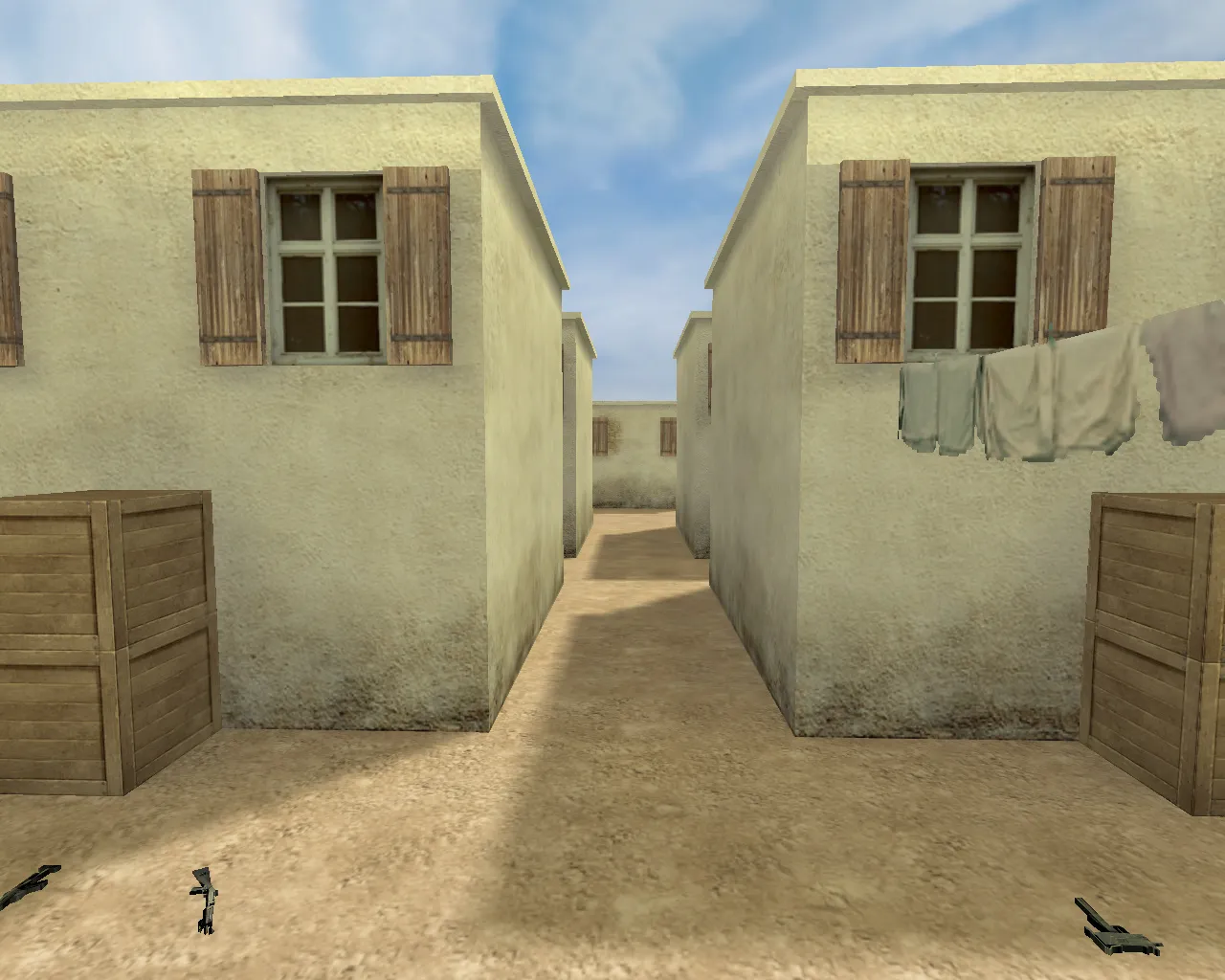 Скриншот  Карта fy_tuscan для CS 1.6: быстрый раунд, баланс сторон, точки под респаун и контроль проходов