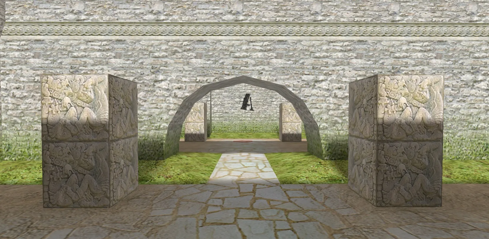 Скриншот  de_aztecbridge для CS 1.6: точки, маршруты, .nav и оптимизация wpoly/epoly