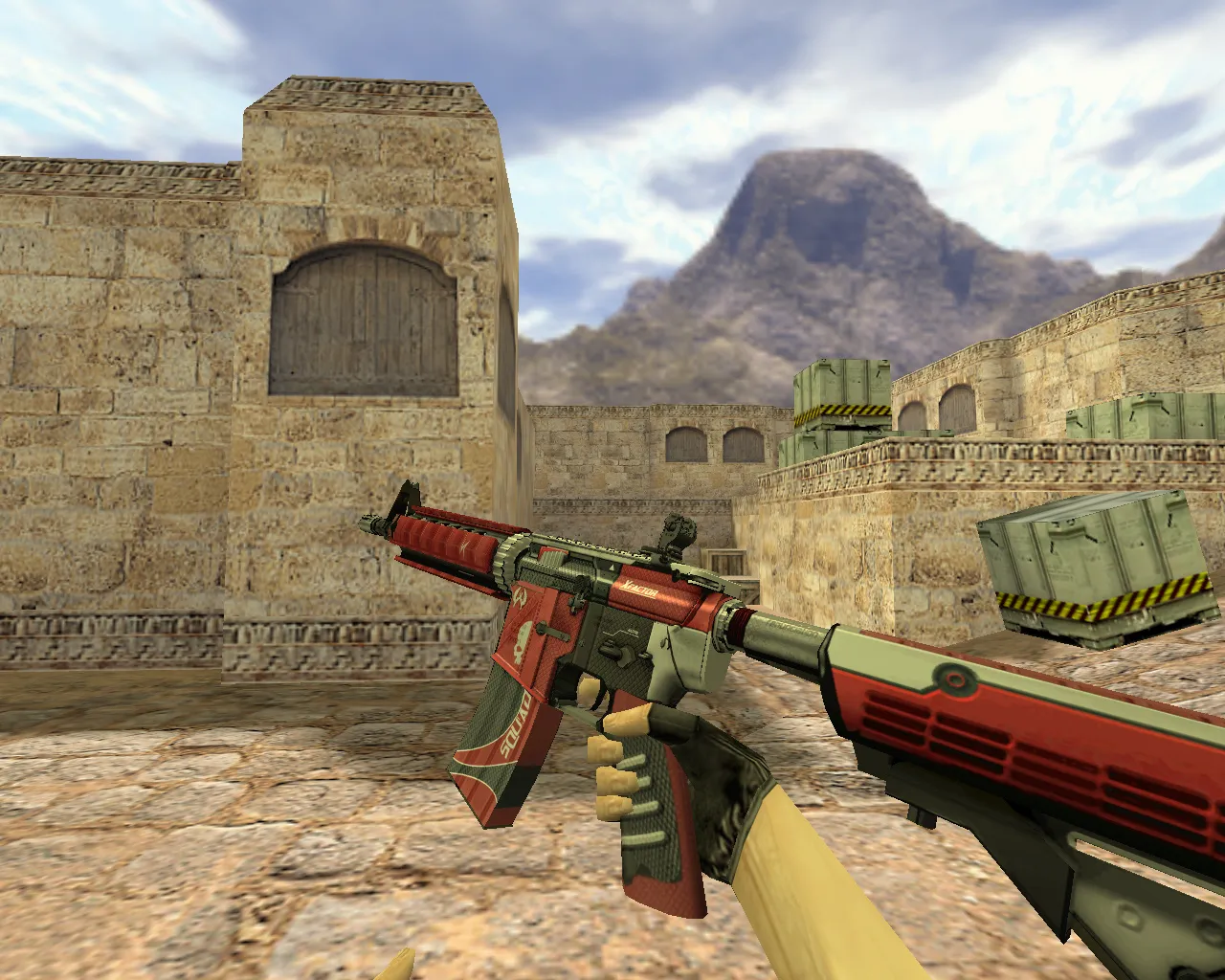 Скриншот Модель M4A4 X-Factor v_ p_ w_ для CS 1.6: звуки, анимация осмотра, качество текстур