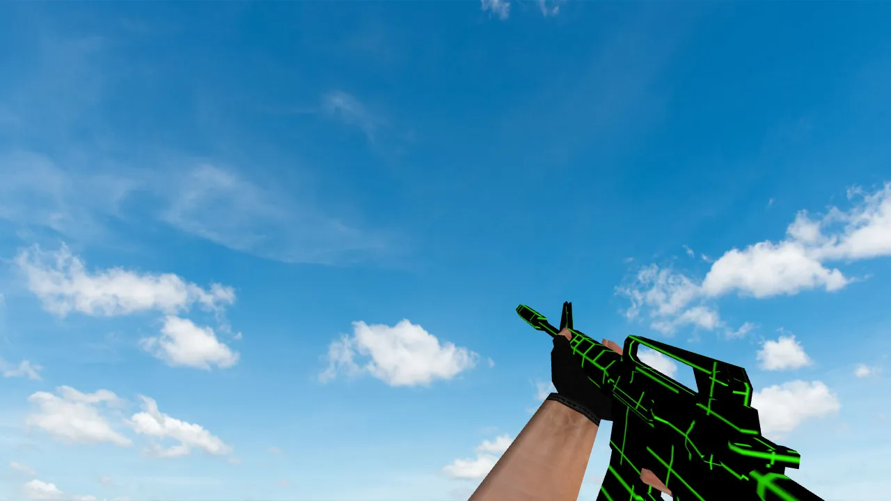 Скриншот Пак моделей оружия «Greenlines Weapon Set» для CS 1.6: v_, p_, w_ модели, звуки, анимация осмотра и качество текстур