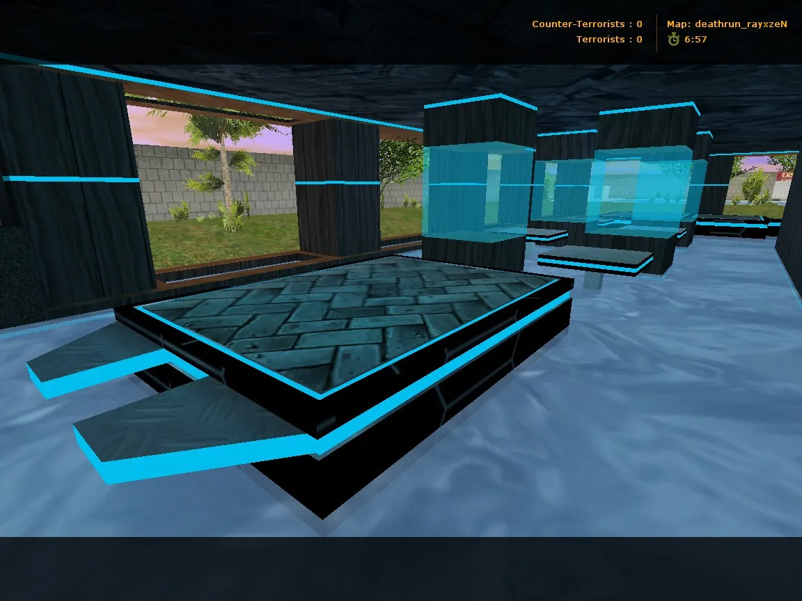 Скриншот  deathrun_rayxzen_x — карта deathrun для CS 1.6: точки, ловушки, .nav и оптимизация
