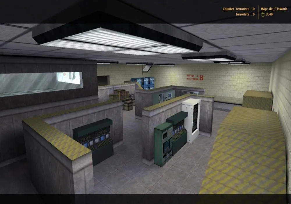 Скриншот  de_ctswork для CS 1.6: тактика за CT, точки контроля и настройка сервера без лагов