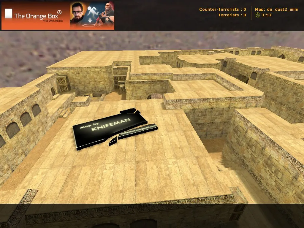 Скриншот de_dust2_mini для CS 1.6: тактика, точки, навигация ботов и оптимизация карты