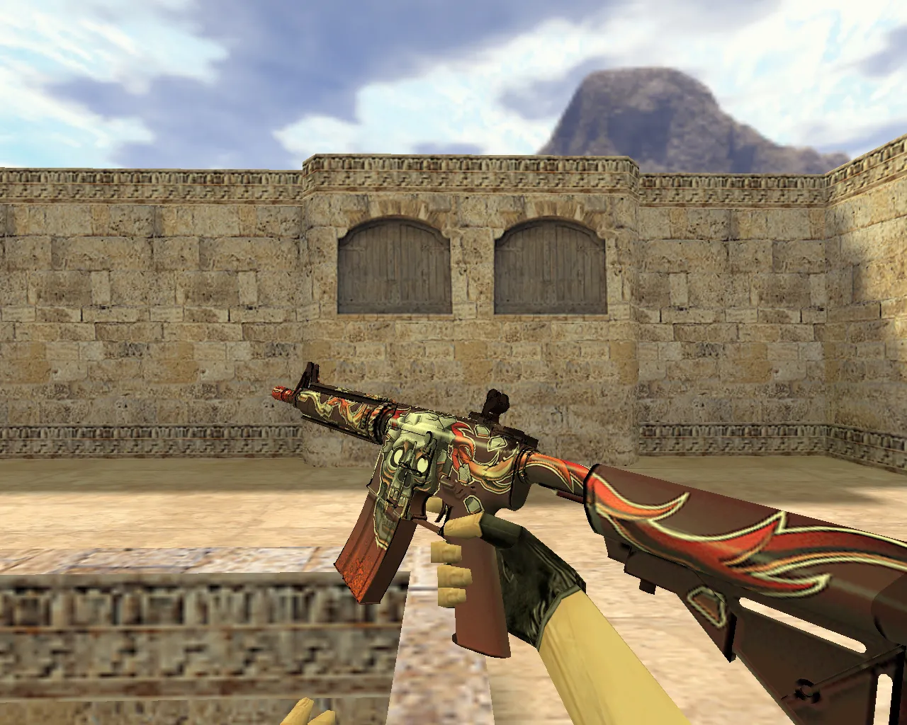 Скриншот Модель M4A4 «Убийство подтверждено» v_ и p_ для CS 1.6: звуки, анимация осмотра и текстуры